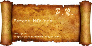 Percze Márta névjegykártya