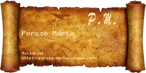 Percze Márta névjegykártya